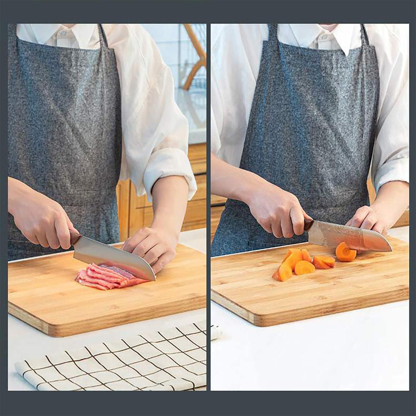 Wooden Chopping Cutting Board With Anti Skid Mat