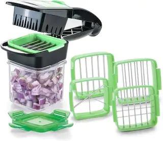 Premium Vegetable Dicer Multi Chopper Set 5 In 1 Cutting Blades